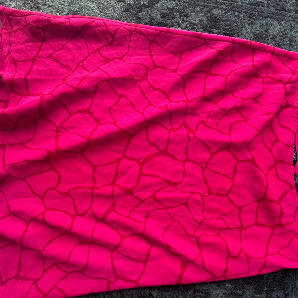 Y2K Express Vibrant Pink Patterned Skirt